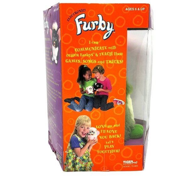 1998 Furby Frog Green White Blue Eyes 70-800 Gen 3 Collector Condition SEALED! - Picture 6 of 8